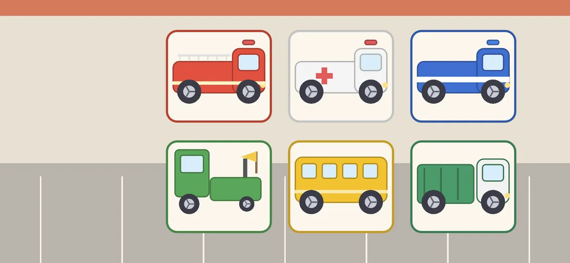 Beep-Beep Cars: choose a car in the garage